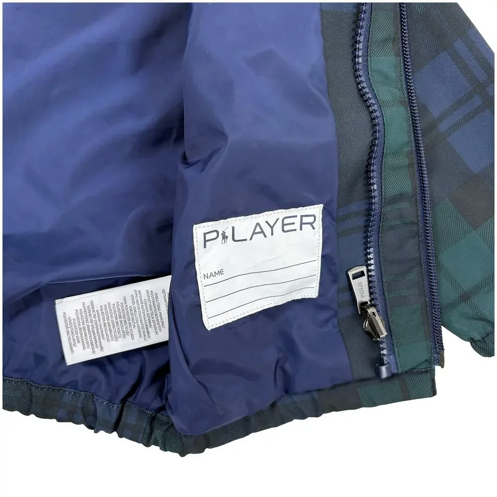 Polo Ralph Lauren Plaid Hooded Jacket 2T Toddler Rain Coat Spring Lightweight